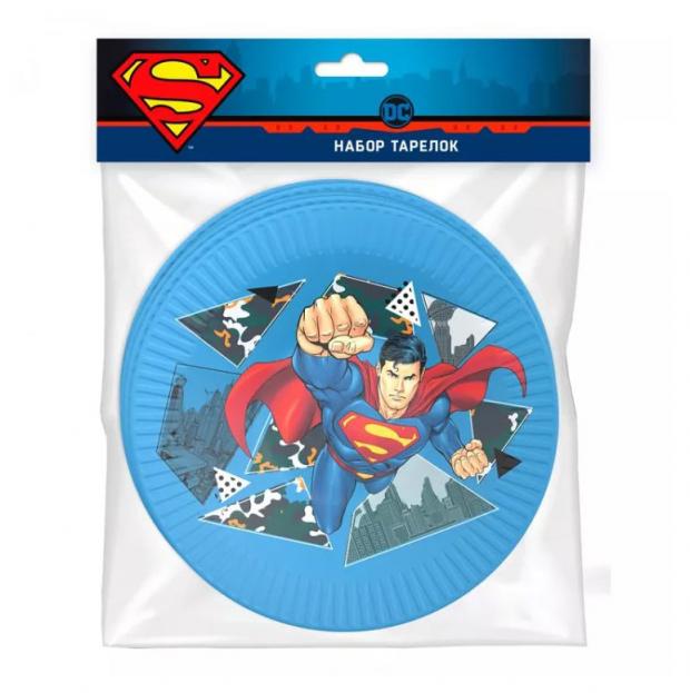 

Набор одноразовых тарелок ND Play Superman, 6х18 см