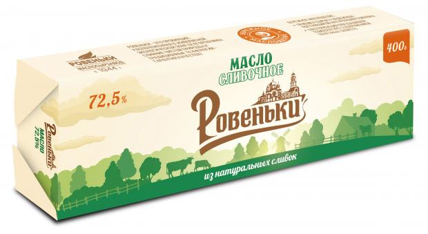 Масло сливочное Ровеньки Крестьянское 72,5% БЗМЖ, 400 г