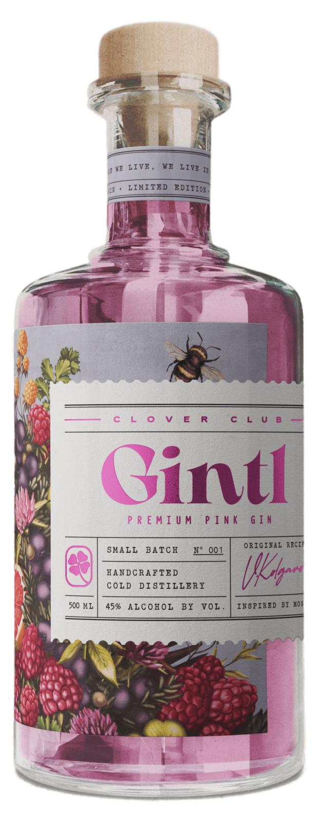 Джин Gintl Clover club 45% Россия, 0,5 л