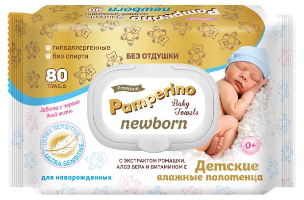 

Полотенца влажные Pamperino Newborn 0+, 80 шт