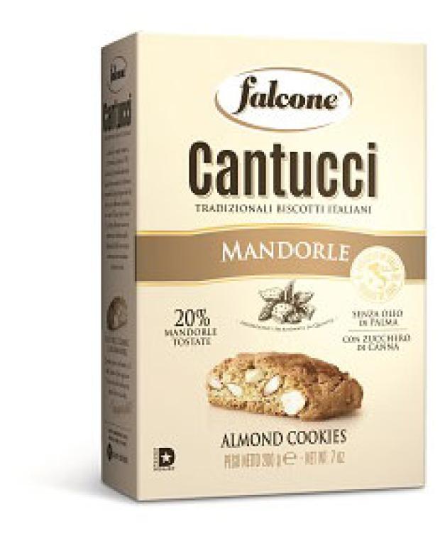 Печенье сахарное Falcone Кантуччи с миндалем, 200 г печенье сахарное falcone cookies с молочным шоколадом 200 г