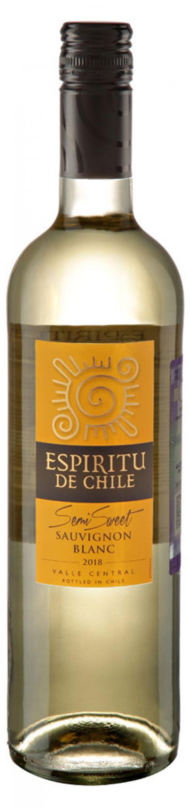 Вино Espiritu de Chile Sauvignon Blanc белое полусладкое Чили, 0,75 л