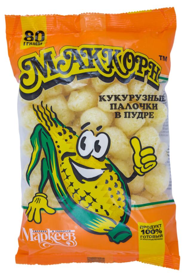 Палочки кукурузные МакКорн в пудре, 80 г