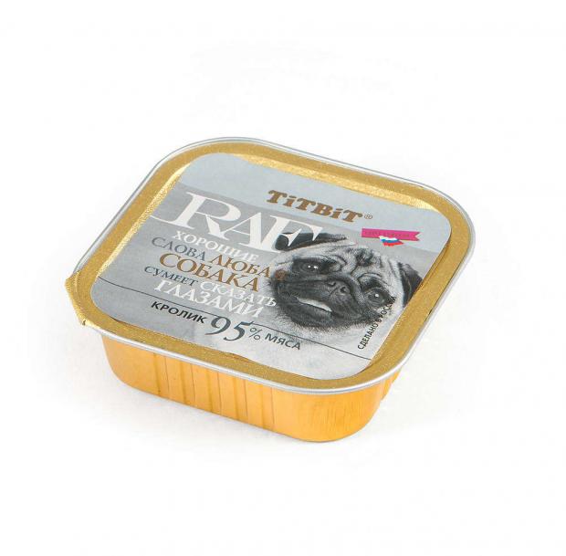 

Консервы для собак TiTBiT RAF кролик, 100 г