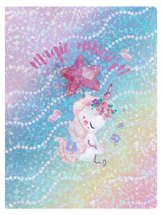 Папка-уголок Colorio Magic unicorn А4, 4 отделения