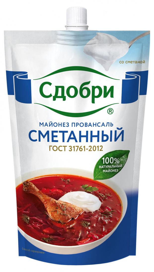 Майонез Сдобри Сметанный 50,5%, 330 мл