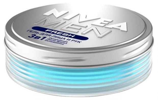 Гель для лица и рук мужской Nivea MEN Fresh 3в1 Увлажняющий, 75 мл