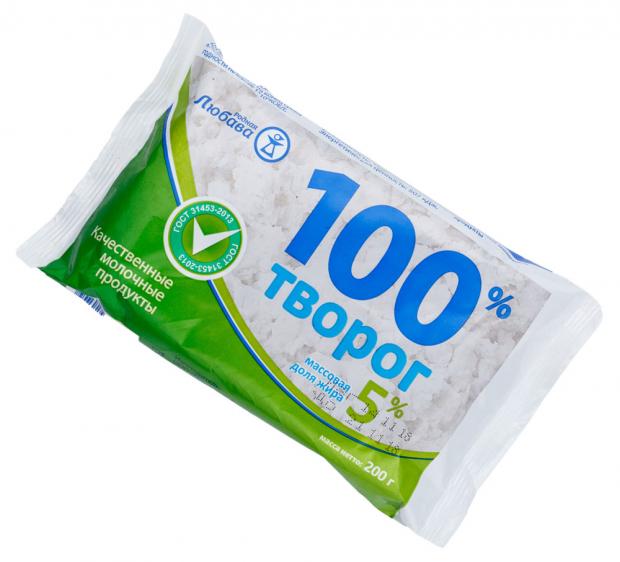 Творог Родная Любава 5% 200 г