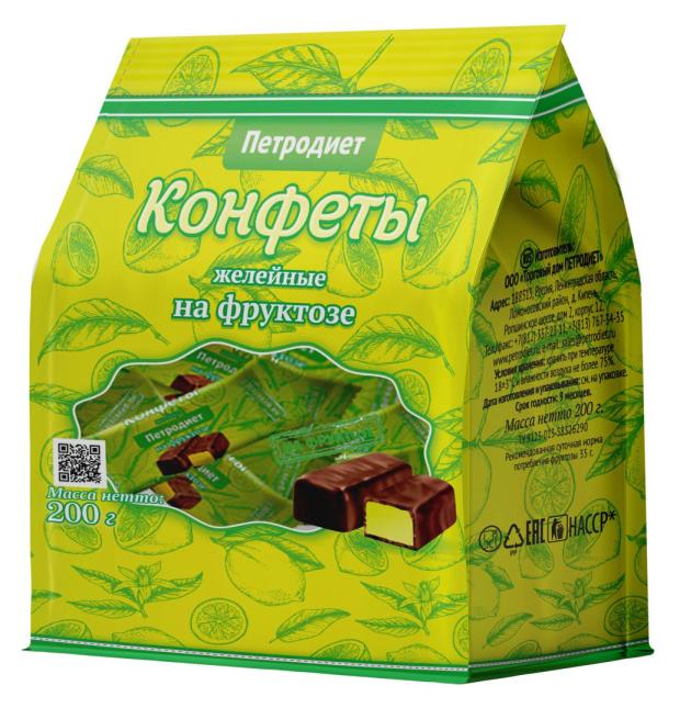 Конфеты желейные Петродиет на фруктозе, 200 г