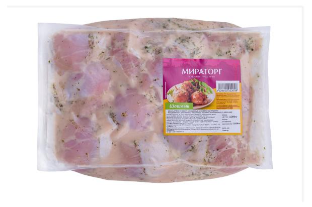 

Шашлык из мяса птицы Мираторг Классический, 1 упаковка ~2,2 кг