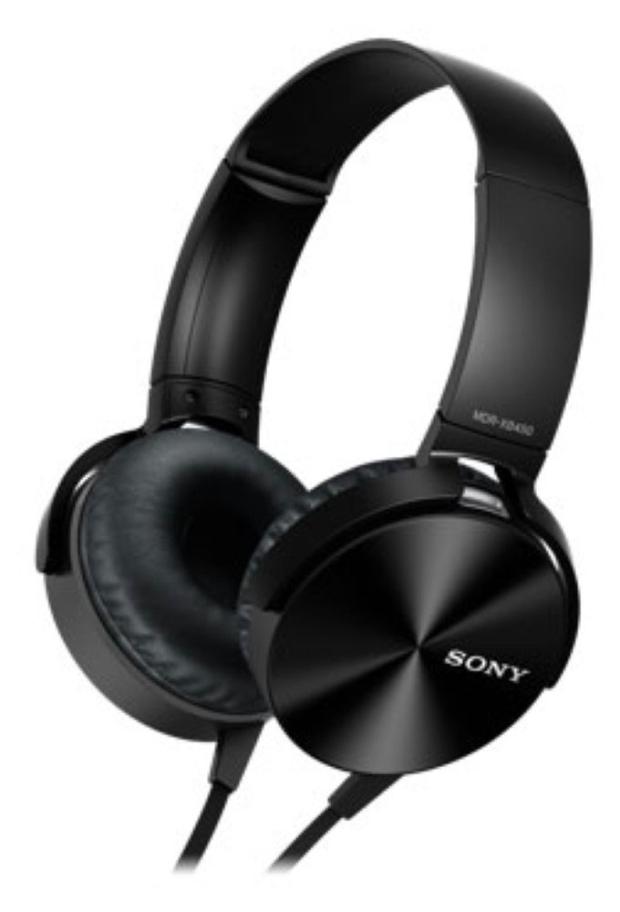 цена Гарнитура накладные Sony MDR-XB450 1.2м черный проводные