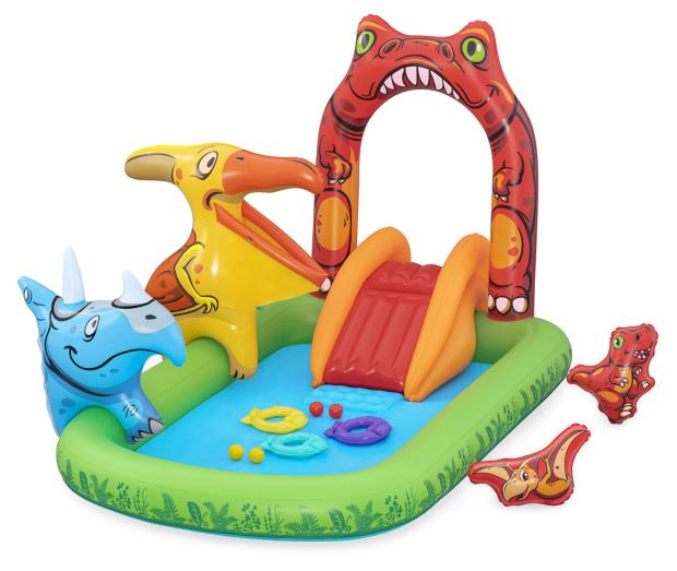 цена Детский надувной игровой центр BESTWAY Jurassic Splash с бассейном, 241x140x137 см