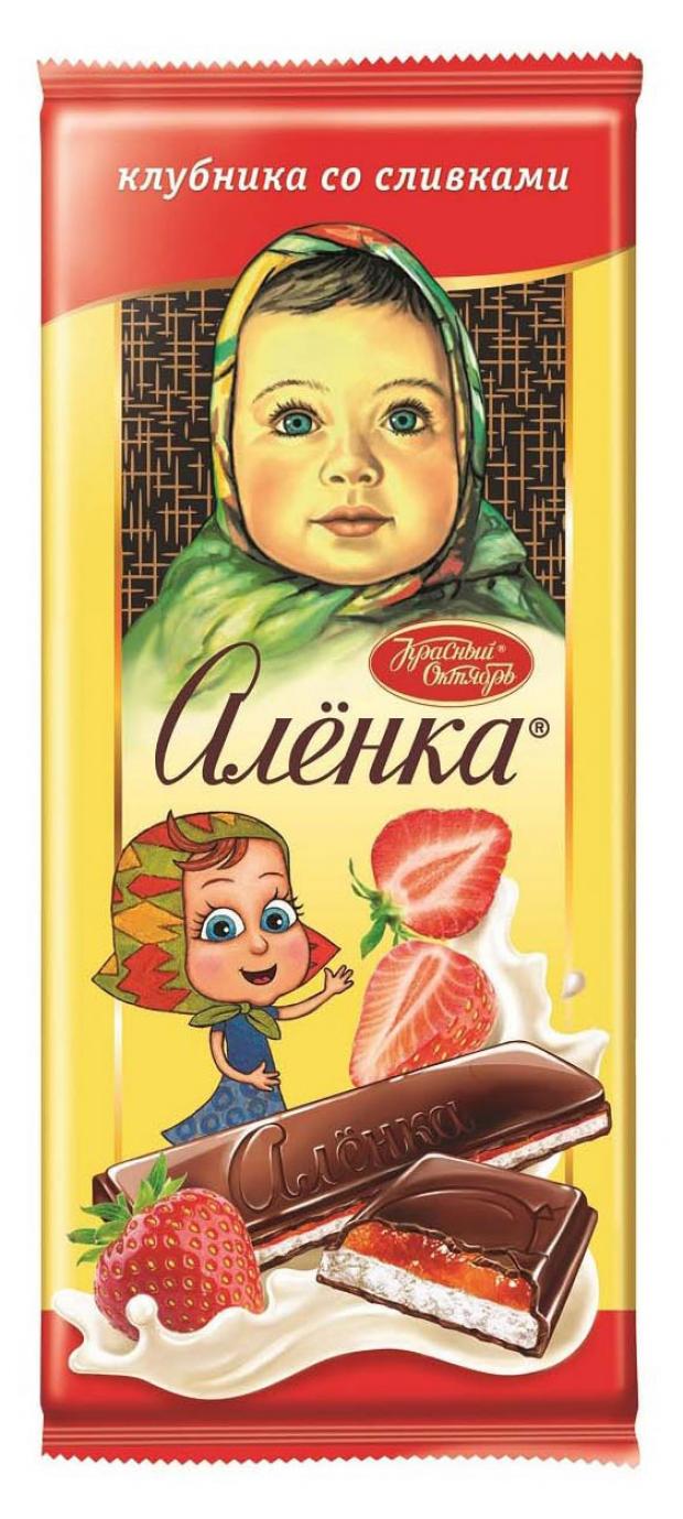 

Шоколад « Алёнка» молочный с начинкой клубника-сливки, 87 г