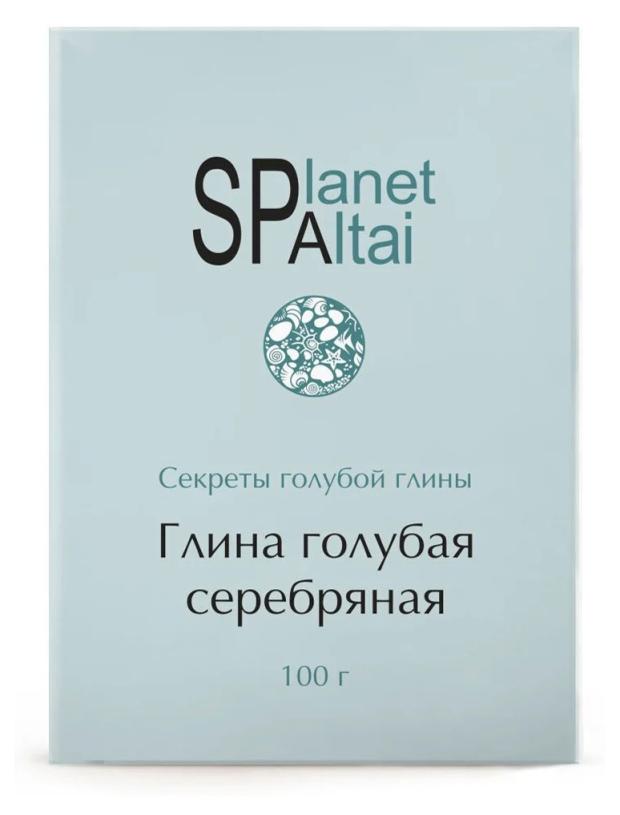 Глина голубая Две линии Planet SPA Altai серебряная, 100 г planet spa altai голубая глина серебряная антицеллюлитная 100 г