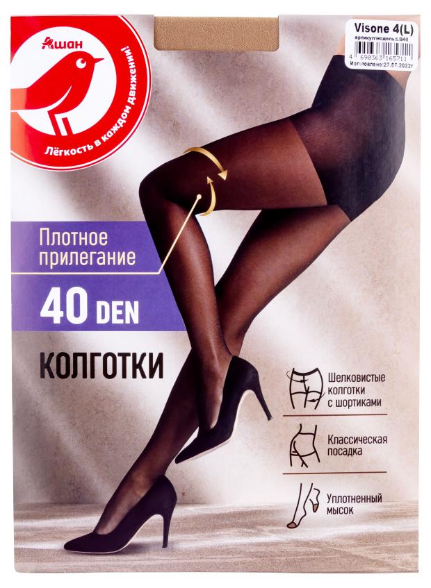 Колготки женские АШАН Красная птица 40 ден visone, р 4 (L)