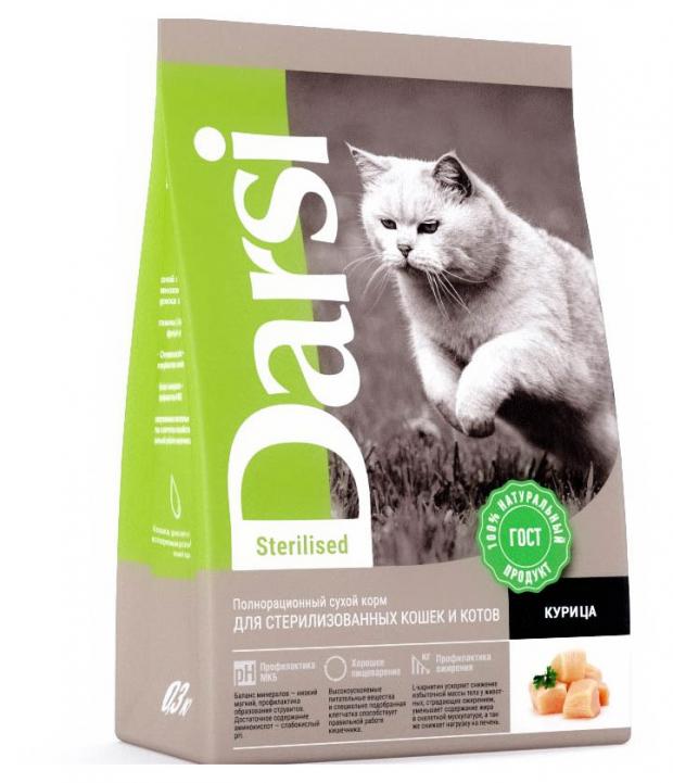 

Сухой корм для стерилизованных кошек Darsi Курица, 300 г