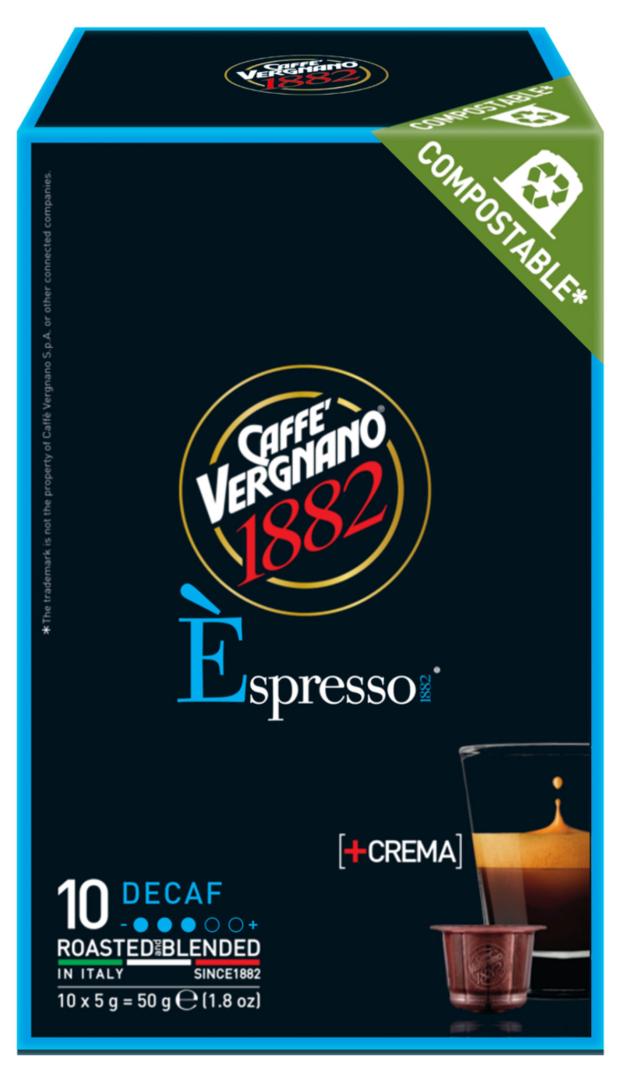 цена Кофе в капсулах Caffe Vergnano Espresso Decafe, 10 капсул