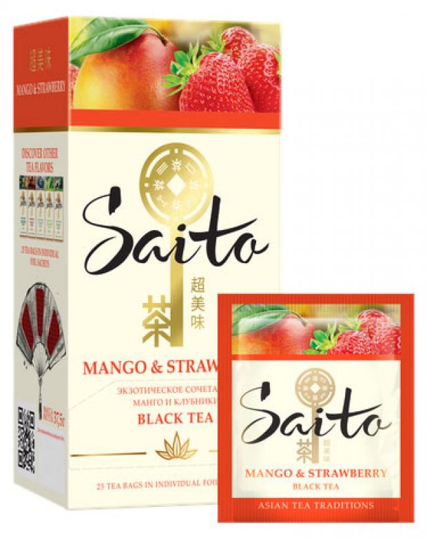 

Чай черный Saito Mango&Strawberry, 37,5 г