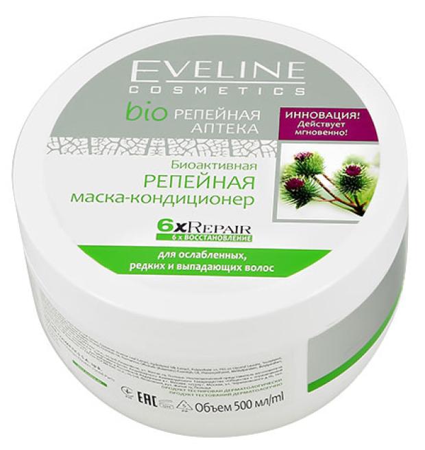 

Маска-кондиционер для ослабленных, редких и выпадающих волос Eveline Cosmetics Биоактивная репейная, 500 мл