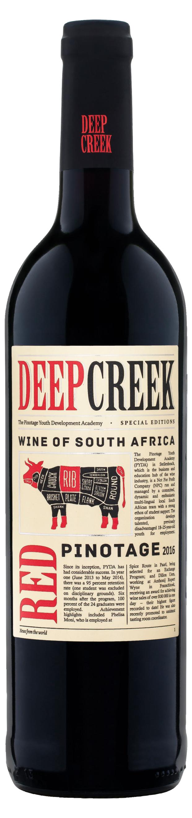 Вино Deep Creek Pinotage красное сухое ЮАР, 0,75 л вино south point pinotage красное сухое юар 0 75 л