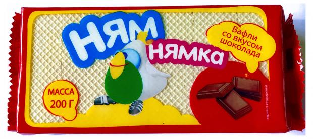 Вафли Ням-нямка со вкусом шоколада, 200 г