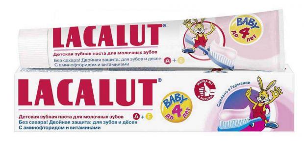 Зубная паста детская Lacalut Baby до 4 лет, 50 мл