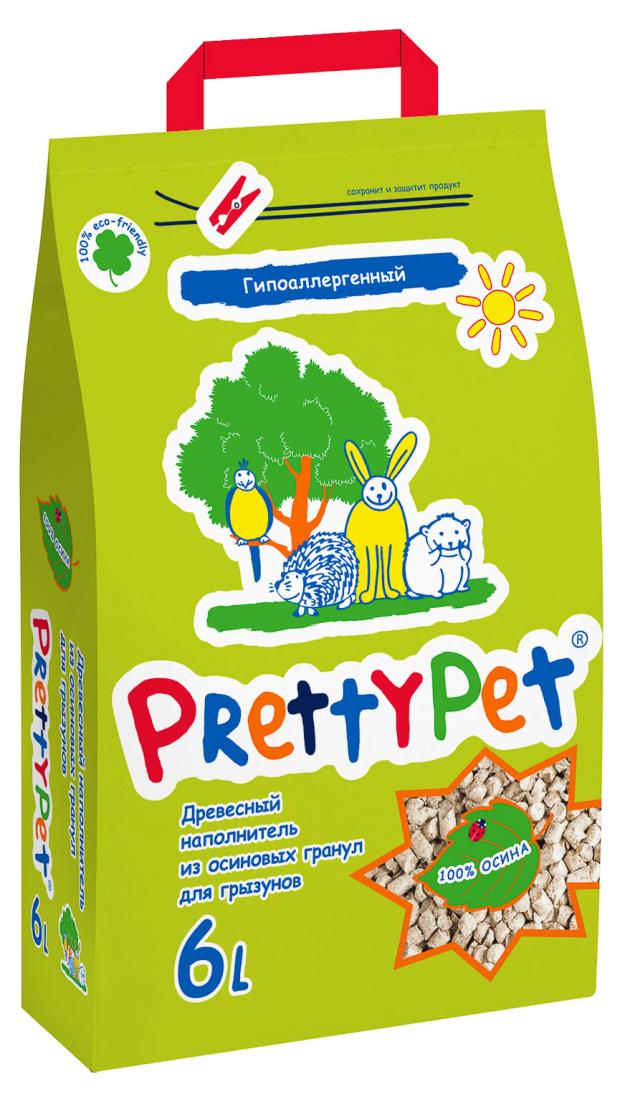 Наполнитель для грызунов PrettyCat древесный, 2 кг