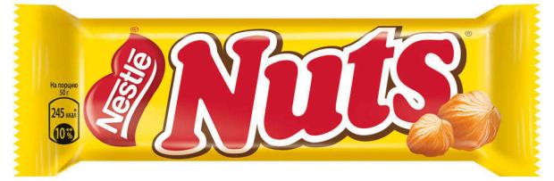 

Шоколадный батончик Nuts с орехами, 50 г