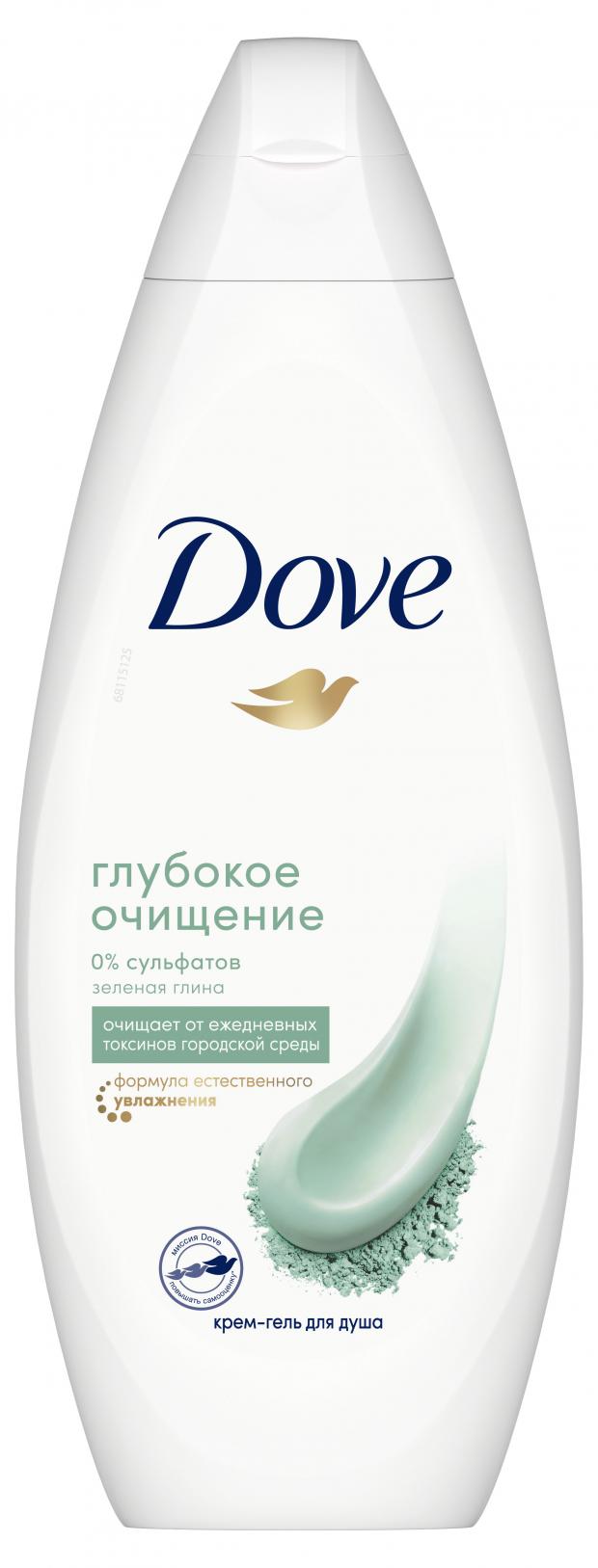 Крем-гель для душа Dove Зеленая глина, 250 мл