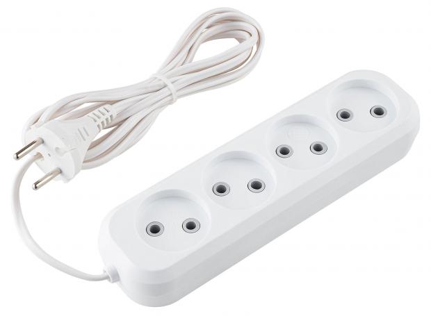

Удлинитель duwi 1300 Вт 4 гнезда, 3 м