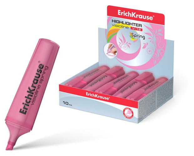 

Текстовыделитель ErichKrause Visioline V-12 Spring розовый