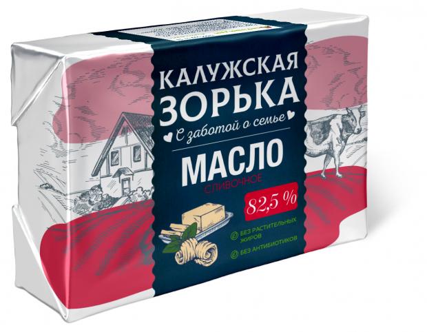 Масло сливочное Калужская Зорька Традиционное 82,5%, 180 г