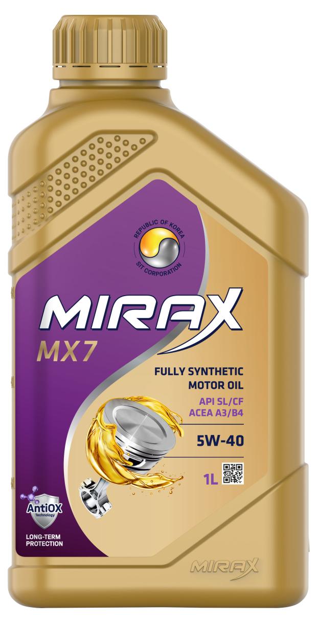 

Масло моторное Mirax MX7 5W40 SL/CF,A3/B4, 1 л