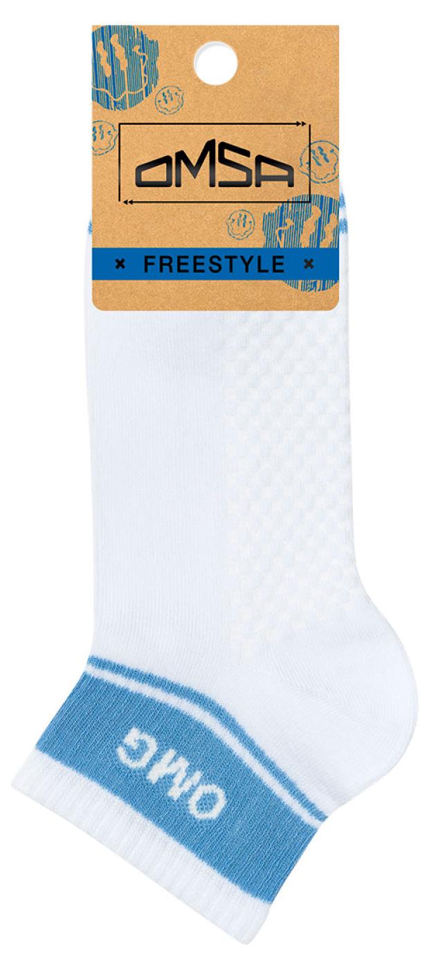 

Носки женские Omsa Freestyle 619 Bianco-blu chiaro, р 39-41