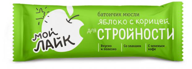 

Батончик злаковый «Мой Лайк» яблоко с корицей для стройности, 25 г