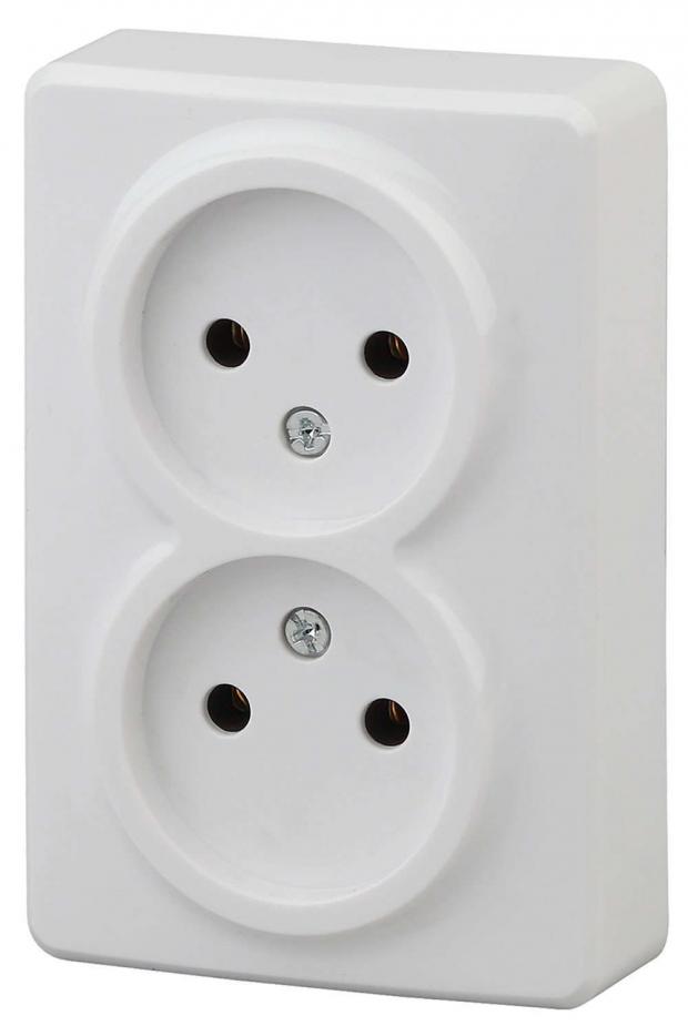 

Розетка «Эра» 11-2202-01 2х2P 16A-250В IP20 ОУ