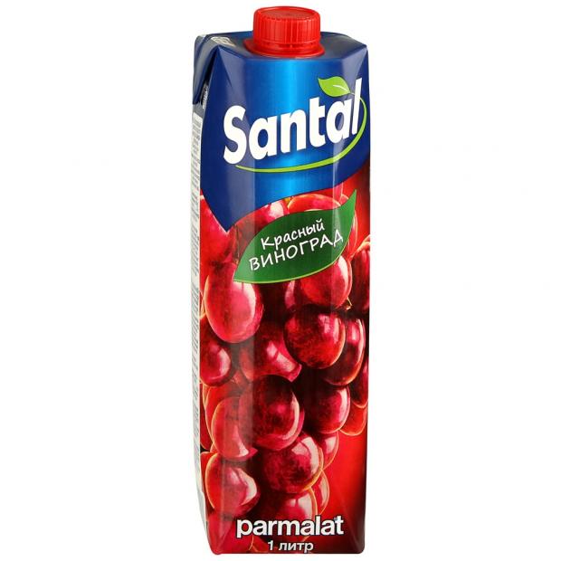 

Напиток осветленный Santal Красный виноград сокосодержащий, 1 л