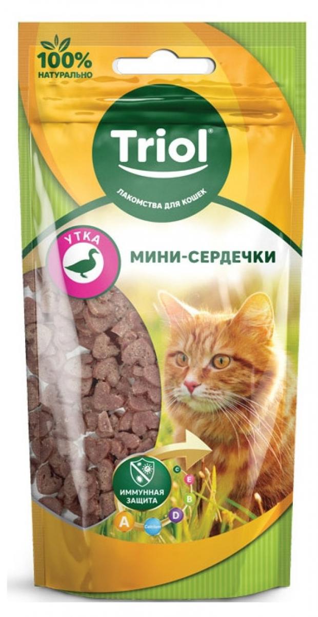 

Лакомство для кошек Triol мини-сердечки утка, 40 г