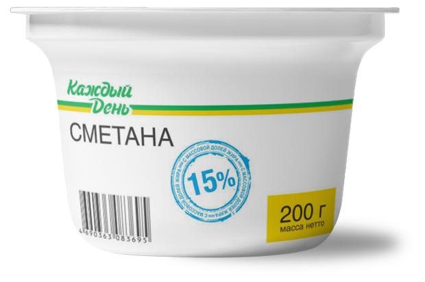 Сметана Каждый день 15%, 200 г