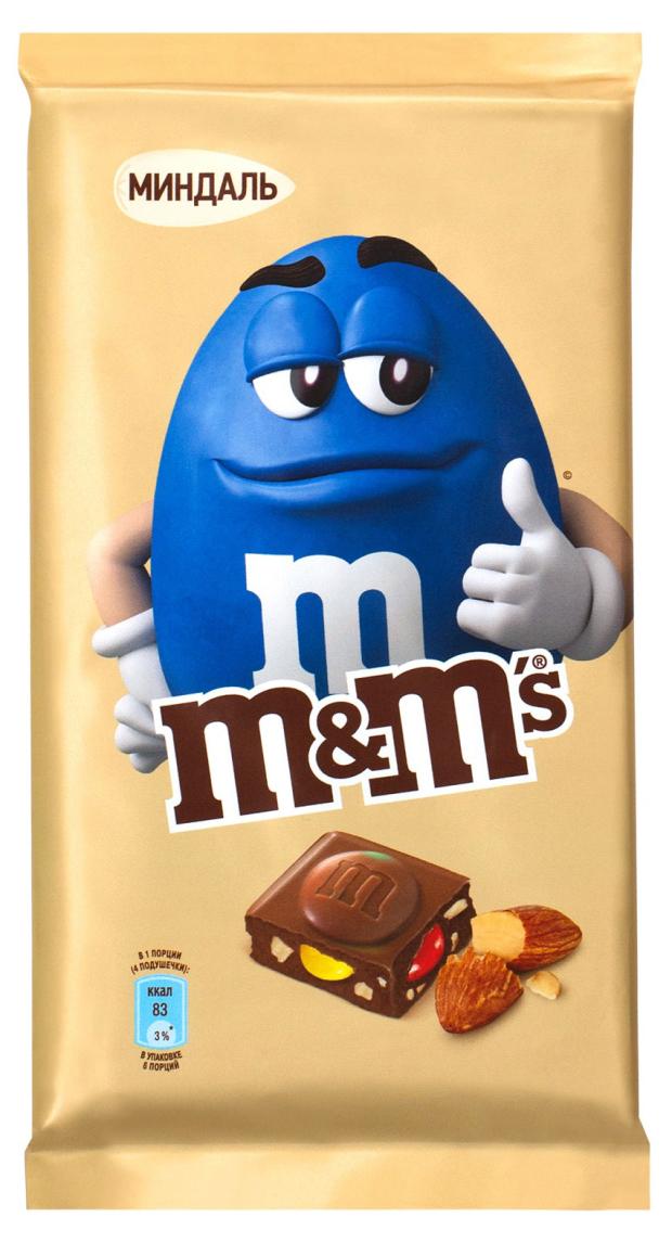 

Шоколад молочный M&M's с миндалем и разноцветным драже, 122 г