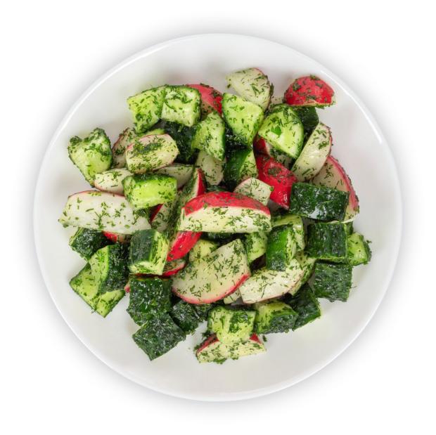 

Салат АШАН мз огурцов и редиса с песто, вес