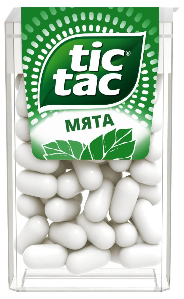 Драже Tic Tac со вкусом мяты, 16 г освежающее драже мурчит для тебя со вкусом мяты и вишни 18 г