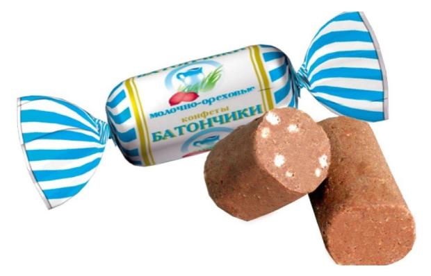 Конфеты Воронежская КФ Батончики молочно-ореховые, вес