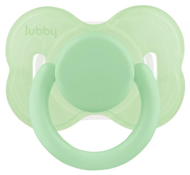 Соска-пустышка, круглыая форма соска, колпачок Lubby, от 6 м, силикон