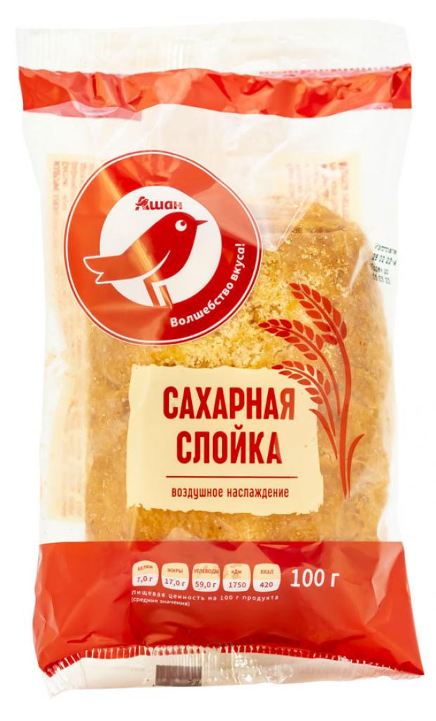 

Слойка с сахаром АШАН Красная птица, 100 г