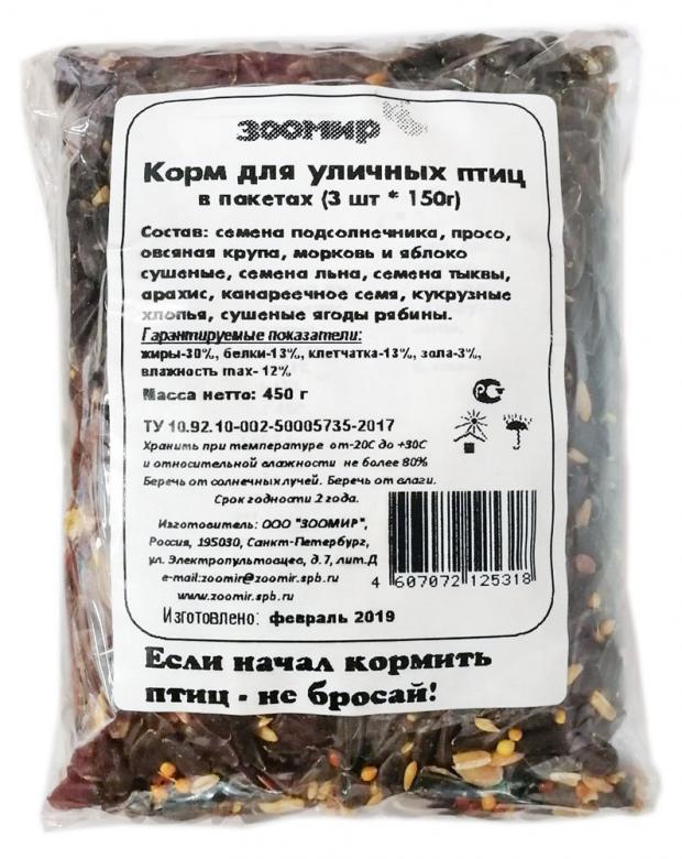 

Корм для уличных птиц Зоомир пакет, 450 г