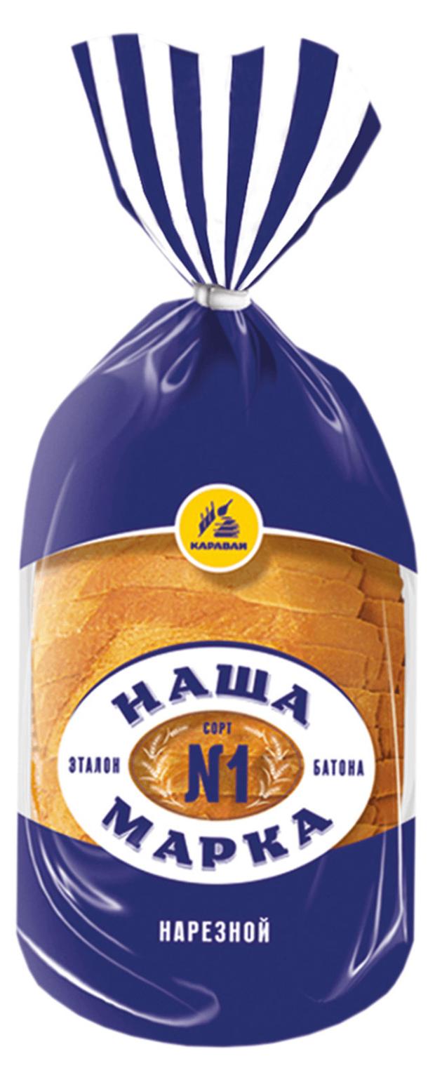 Хлеб Каравай Наша Марка Батон пшеничный нарезанный, 350 г