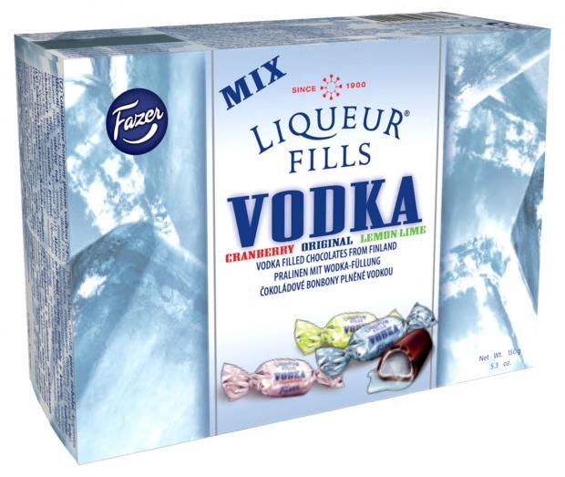 

Конфеты Fazer Liqueur Fills шоколадные с водкой, 150 г
