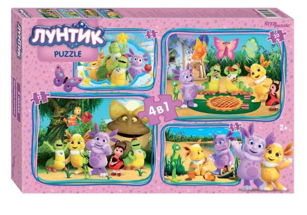 

Пазл Step Puzzle 4 в 1 Лунтик
