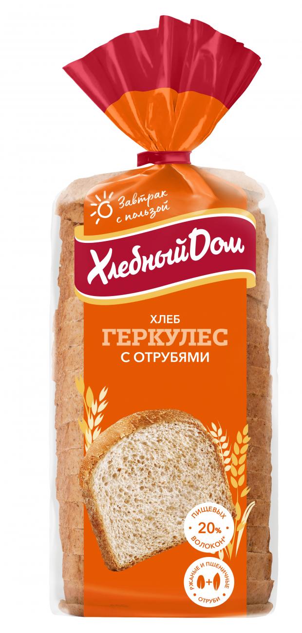 Хлеб пшеничный Хлебный Дом Геркулес с отрубями, 500 г